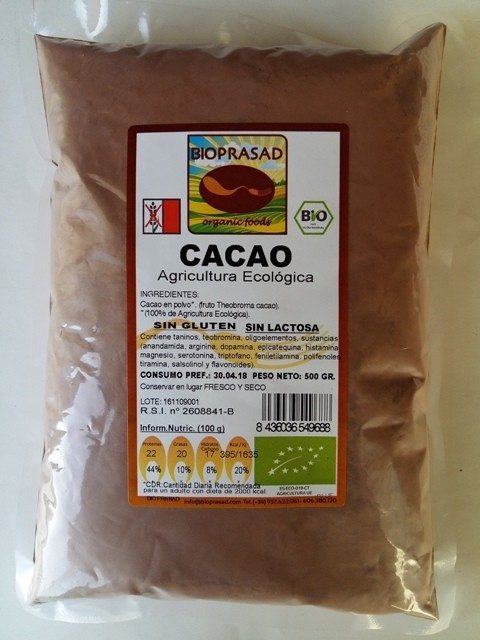 CACAO EN POLVO DESGRASADO 500 GR. (foto 1)