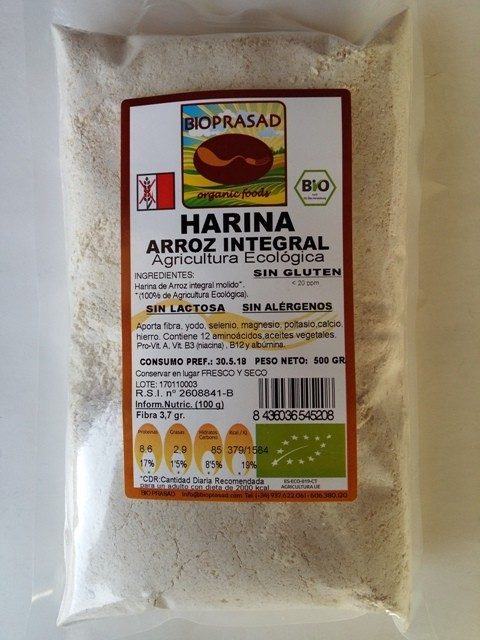 HARINA DE ARROZ INTEGRAL 500 GR. (foto 1)
