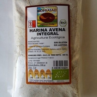 HARINA AVENA INTEGRAL 500 GR.