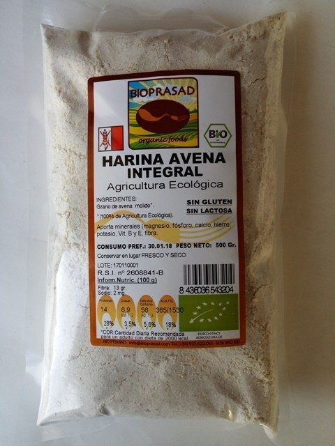 HARINA AVENA INTEGRAL 500 GR. (foto 1)