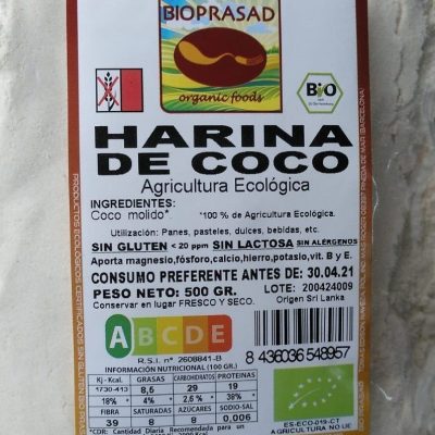 HARINA DE COCO 500 GR.