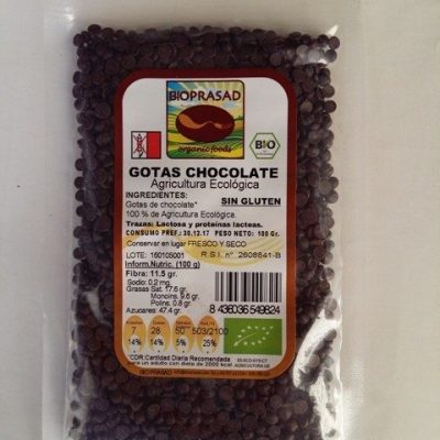 GOTAS DE CHOCOLATE MINIS 100 GR.