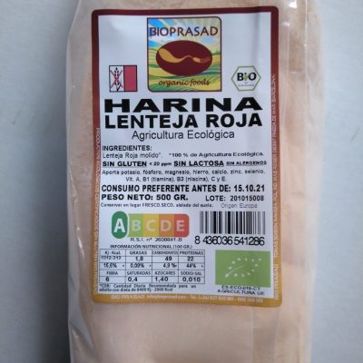 HARINA DE LENTEJA ROJA 500 GR.