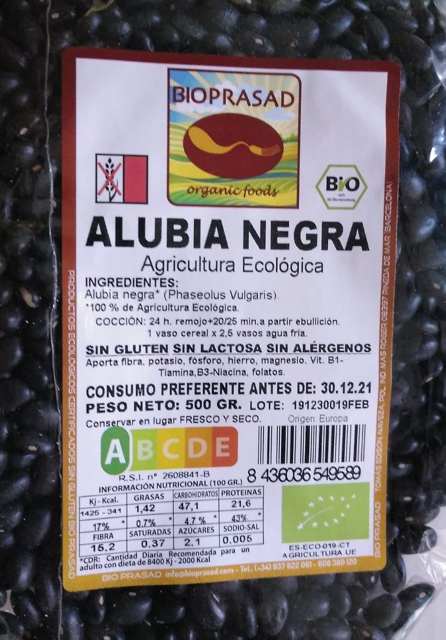 ALUBIAS NEGRAS 500 GR. (foto 1)