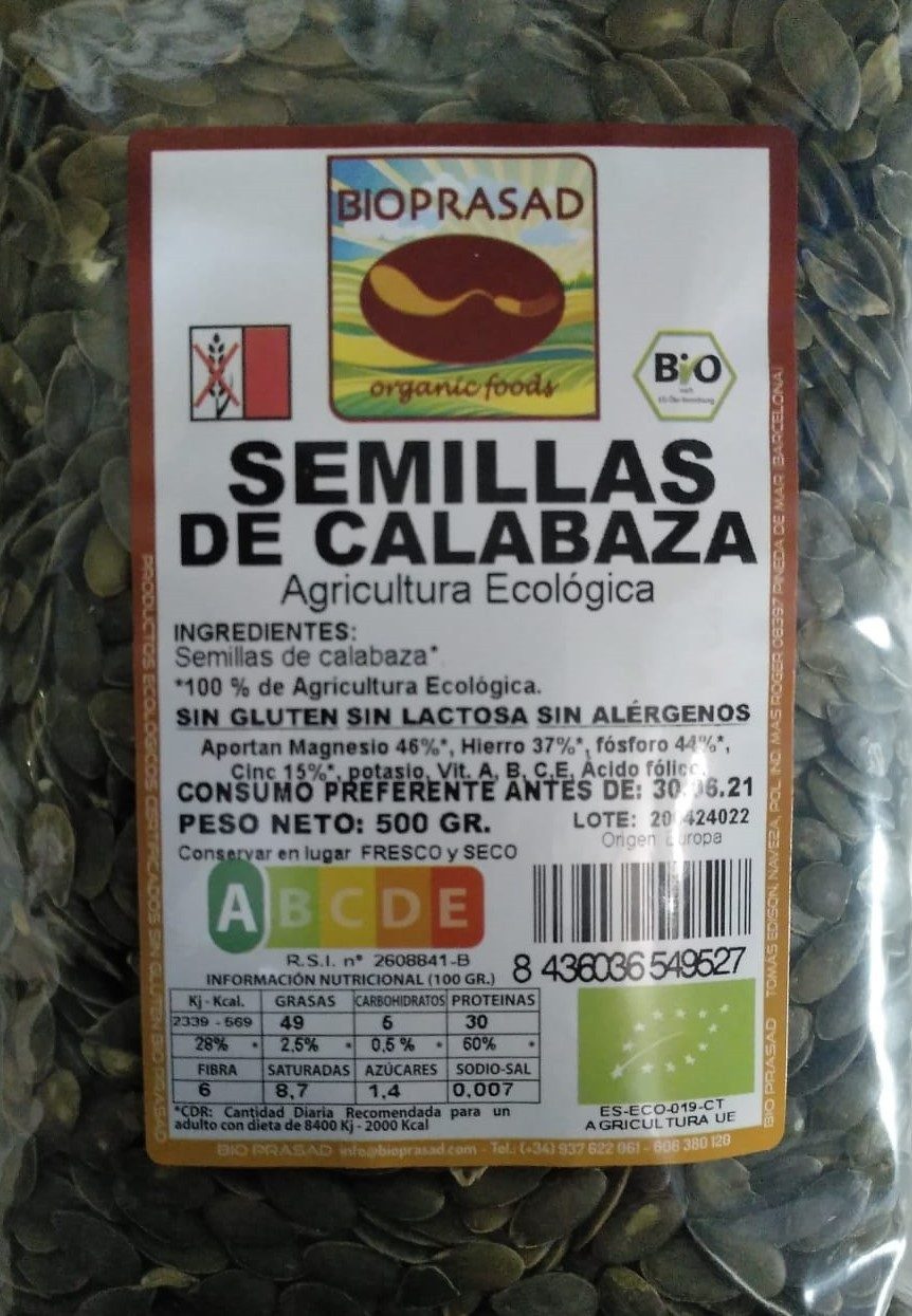 SEMILLAS DE CALABAZA 500 GR. Calidad GWS AA (foto 1)