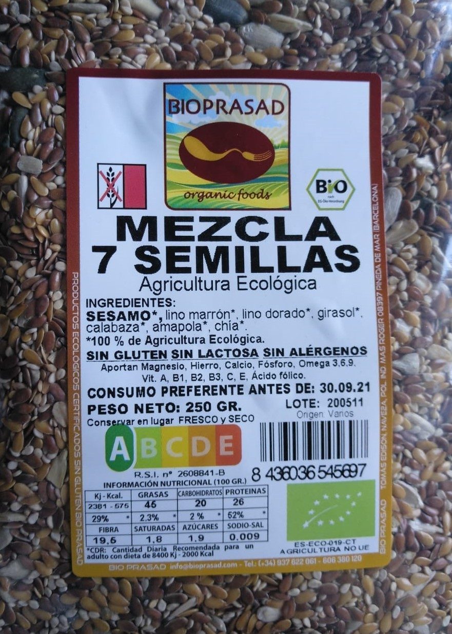 MEZCLA DE 7 SEMILLAS 250 GR. (foto 1)