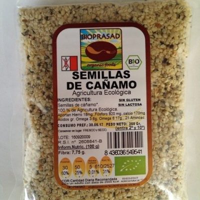 SEMILLAS DE CAÑAMO PELADAS 150 GR.