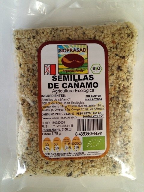 SEMILLAS DE CAÑAMO PELADAS 150 GR. (foto 1)