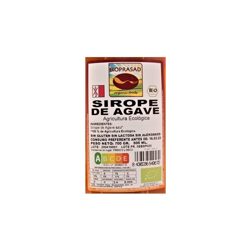 SIROPE DE AGAVE BIO 700 GR. (foto 2)