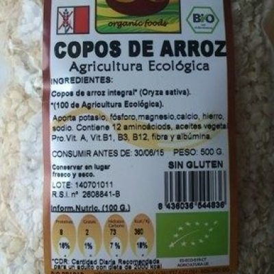 COPOS DE ARROZ INTEGRAL 500GR.