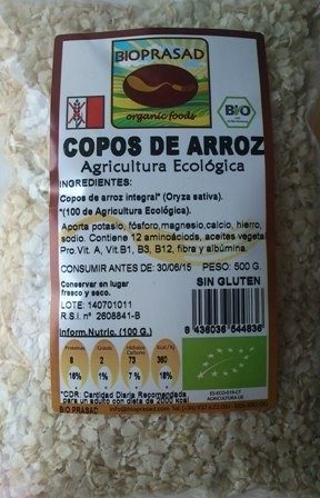 COPOS DE ARROZ INTEGRAL 500GR. (foto 1)