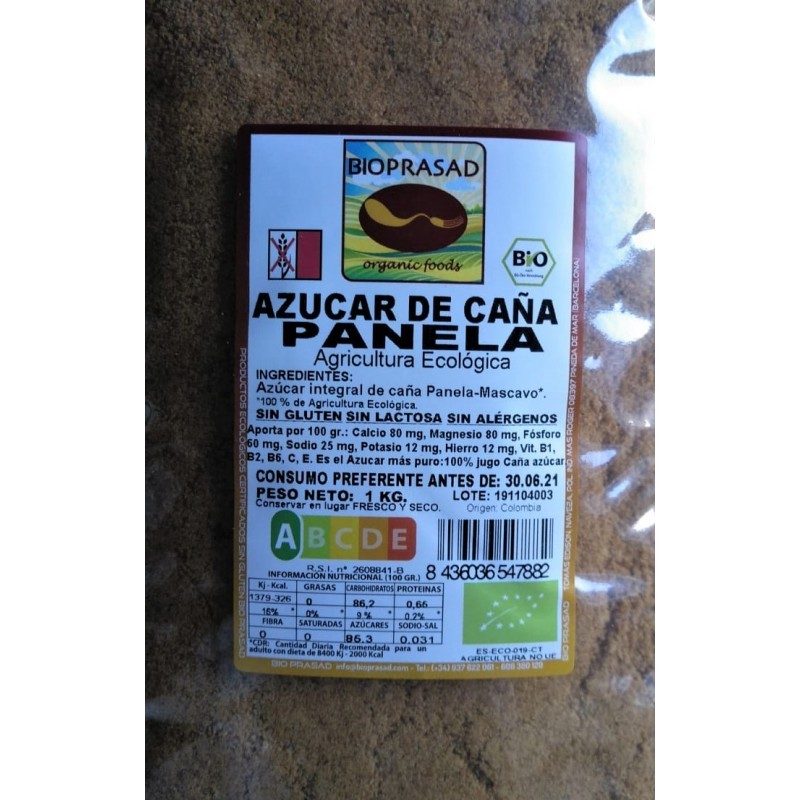 AZÚCAR INTEGRAL DE CAÑA PANELA 1000 GR. (foto 1)