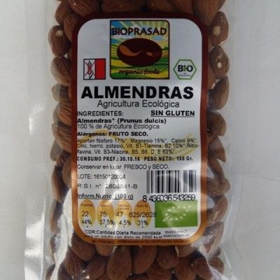 ALMENDRA CRUDA 150 GR.