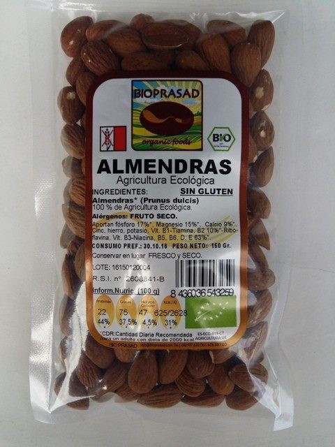 ALMENDRA CRUDA 150 GR. (foto 1)