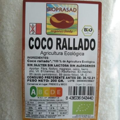 COCO RALLADO FINO 200 GR.