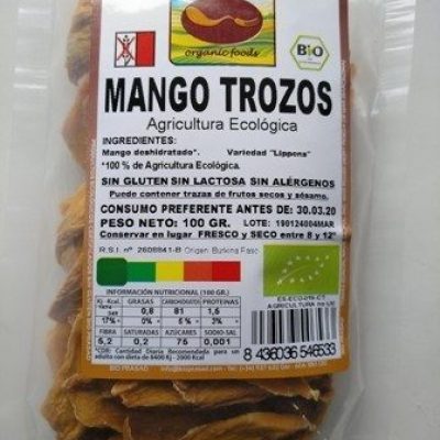 MANGO DESHIDRATADO 100 GR.